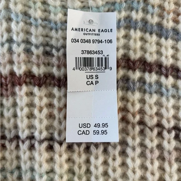 NWT American Eagle Women’s Waffle Knit Crewneck Sweater – Size Small - Picture 5 of 7